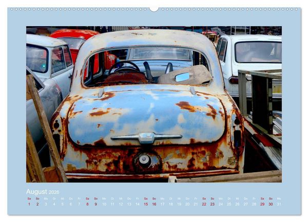 Produktbild: Vergessene Sch&auml;tze - Oldtimer auf Schrottpl&auml;tzen (Wandkalender 2026 DIN A2 quer), CALVENDO Monatskalender