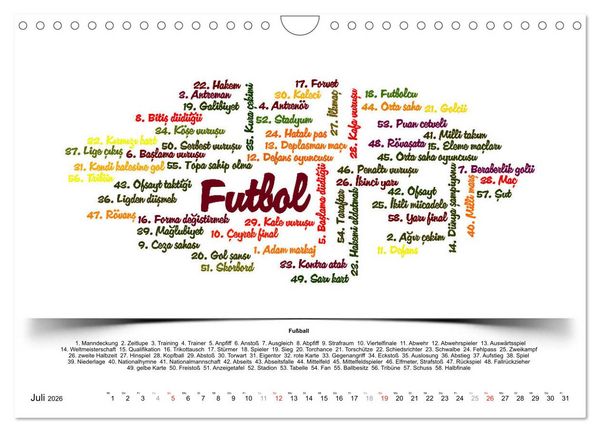 Produktbild: Kultur-Sprachkalender T&uuml;rkisch-Deutsch (Wandkalender 2026 DIN A4 quer), CALVENDO Monatskalender