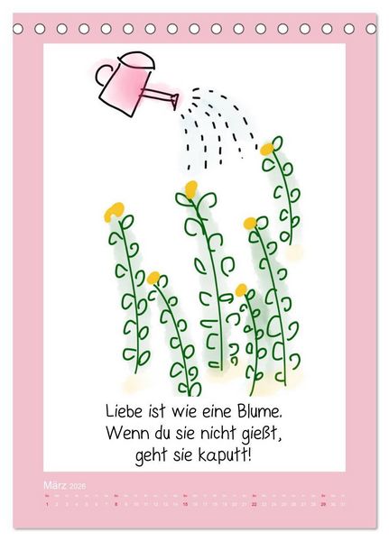 Produktbild: Weisheiten und Spr&uuml;che f&uuml;r mehr Lebensfreude! (Tischkalender 2026 DIN A5 hoch), CALVENDO Monatskalender