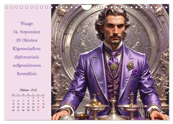 Produktbild: Stellarische M&auml;nnlichkeit (Wandkalender 2026 DIN A4 quer), CALVENDO Monatskalender