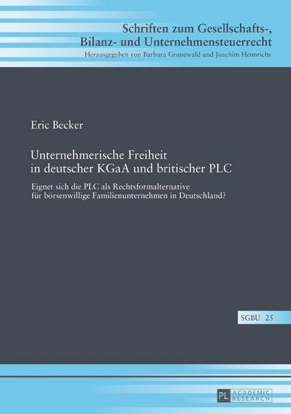Produktbild: Unternehmerische Freiheit in deutscher KGaA und britischer PLC