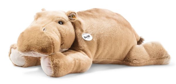 Produktbild: Steiff 085352 - Mocky Nilpferd, liegend, beige, Pl&uuml;sch, 80 cm