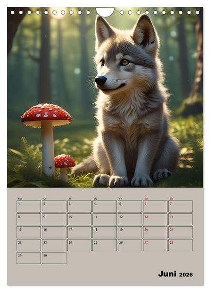 Produktbild: Tierkinder im Zauberwald (Wandkalender 2026 DIN A4 hoch), CALVENDO Monatskalender