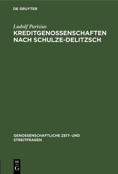 Produktbild: Kreditgenossenschaften nach Schulze-Delitzsch