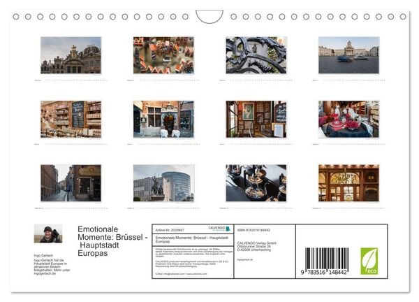 Produktbild: Emotionale Momente: Br&uuml;ssel - Hauptstadt Europas (Wandkalender 2026 DIN A4 quer), CALVENDO Monatskalender