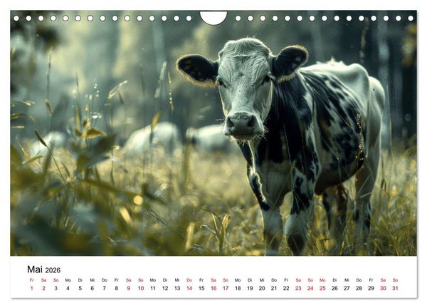 Produktbild: Weidengl&uuml;ck: Ein Jahr unter K&uuml;hen (Wandkalender 2026 DIN A4 quer), CALVENDO Monatskalender