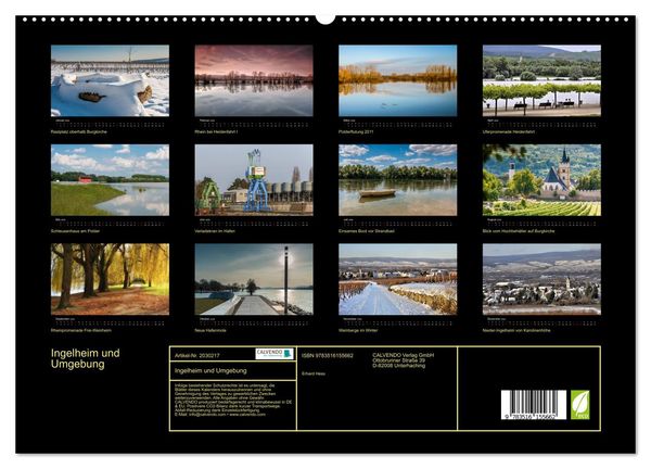 Produktbild: Ingelheim und Umgebung (hochwertiger Premium Wandkalender 2026 DIN A2 quer), Kunstdruck in Hochglanz