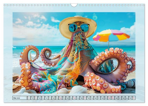 Produktbild: Tintenfisch Fashion. Coole Models zeigen die Trends (Wandkalender 2026 DIN A3 quer), CALVENDO Monatskalender