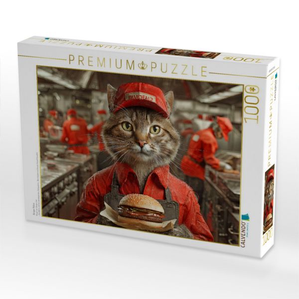 Produktbild: CALVENDO Puzzle Burger Katze | 1000 Teile Lege-Gr&ouml;&szlig;e 64x48cm Foto-Puzzle f&uuml;r gl&uuml;ckliche Stunden