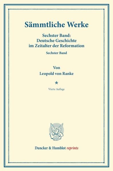 Sämmtliche Werke., Taschenbuch von Leopold Ranke, Duncker & Humblot, 9783428168606