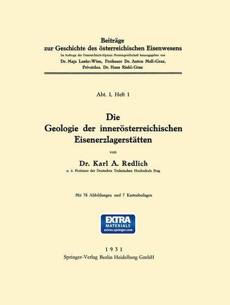 Produktbild: Die Geologie der Inner&ouml;sterreichischen Eisenerzlagerst&auml;tten