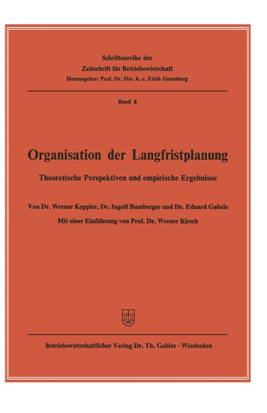 Produktbild: Organisation der Langfristplanung