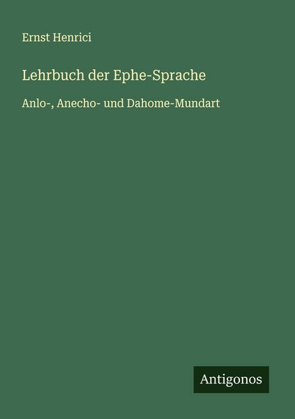 Produktbild: Lehrbuch der Ephe-Sprache