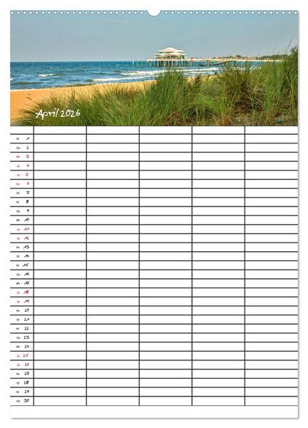 Produktbild: Timmendorfer Strand - Ostsee Urlaubsparadies (hochwertiger Premium Wandkalender 2026 DIN A2 hoch), Kunstdruck in Hochglanz