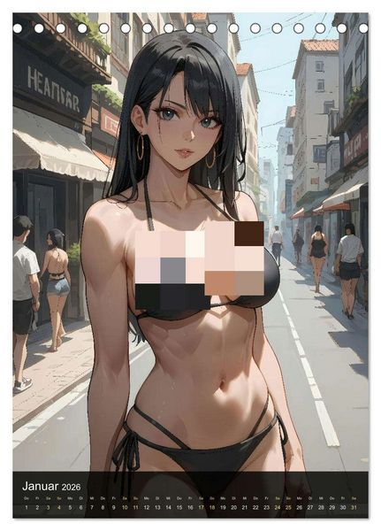 Produktbild: Manga Beauties - 12 Sch&ouml;nheiten im Manga-Stil (Tischkalender 2026 DIN A5 hoch), CALVENDO Monatskalender