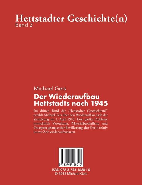 Produktbild: Der Wiederaufbau Hettstadts nach 1945