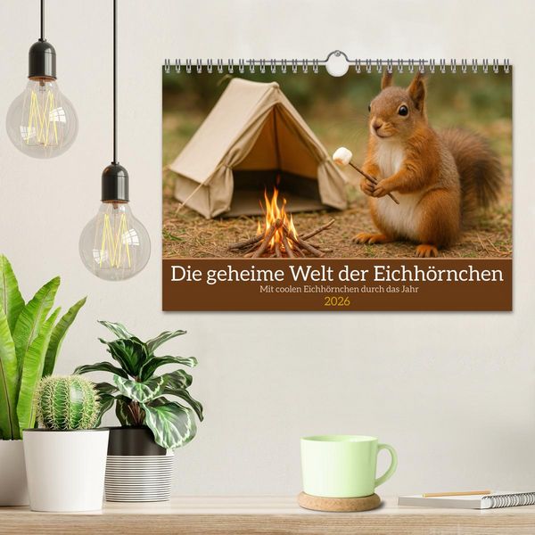 Produktbild: Die geheime Welt der Eichh&ouml;rnchen (Wandkalender 2026 DIN A4 quer), CALVENDO Monatskalender
