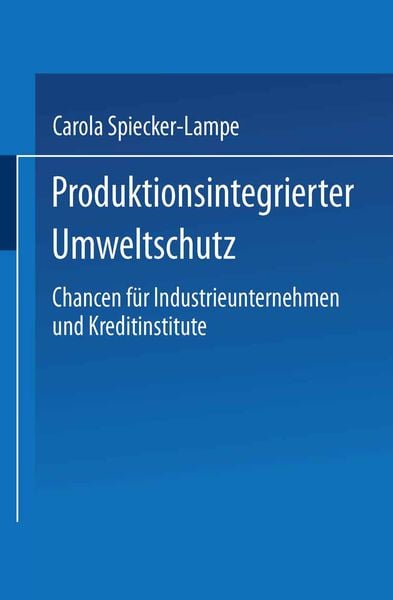 Produktbild: Produktionsintegrierter Umweltschutz