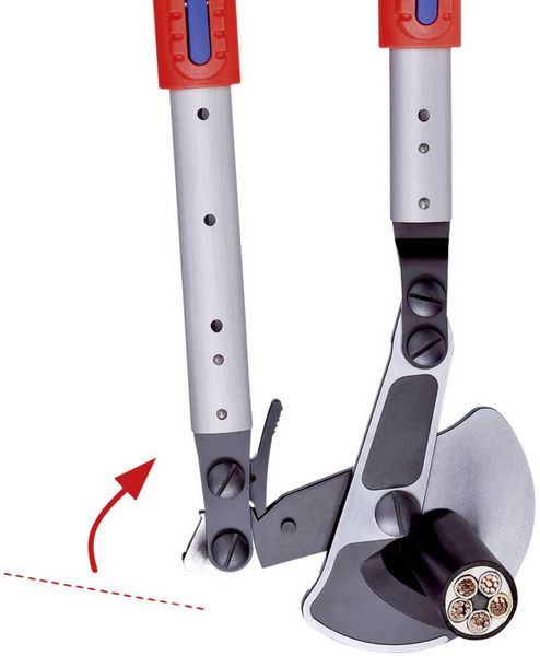 Produktbild: Knipex 95 32 038 Ratschen-Kabelschere Geeignet f&uuml;r (Abisoliertechnik) Alu- und Kupferkabel, ein- und mehrdr&auml;htig 38 mm 280 mm&sup2;