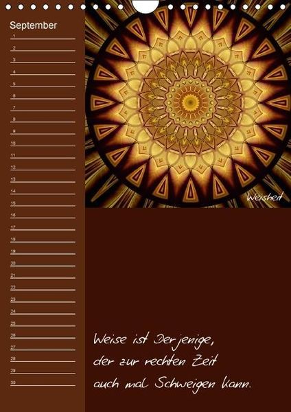 Produktbild: Mandala - Spiegel der Seele / immerw&auml;hrender Geburtstagskalender (Wandkalender immerw&auml;hrend DIN A4 hoch)