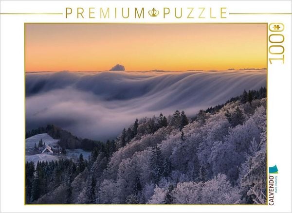 CALVENDO Puzzle Nebelwelle Belchenflue, Baselbiet | 1000 Teile Lege-Größe 64x48cm Foto-Puzzle für glückliche Stunden