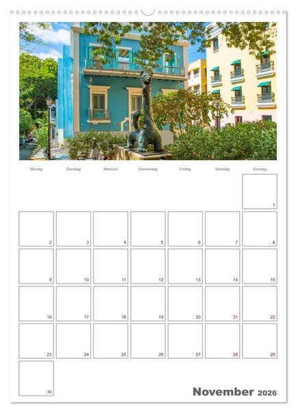 Produktbild: San Juan - Reiseplaner (Wandkalender 2026 DIN A2 hoch), CALVENDO Monatskalender