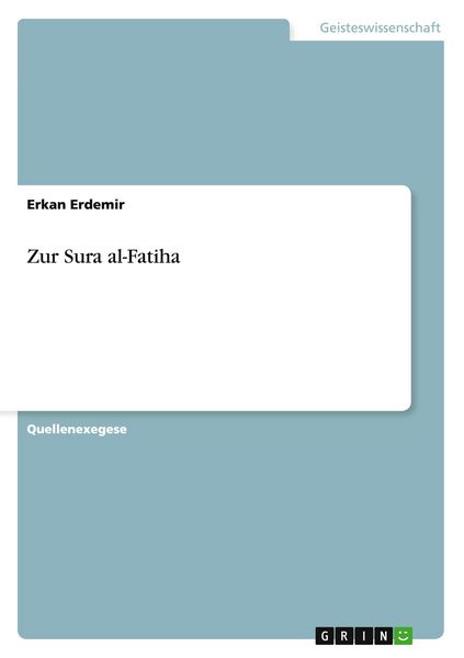 Produktbild: Zur Sura al-Fatiha
