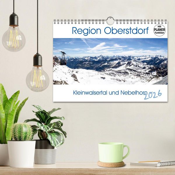 Produktbild: Region Oberstdorf - Kleinwalsertal und Nebelhorn (Wandkalender 2026 DIN A4 quer), CALVENDO Monatskalender