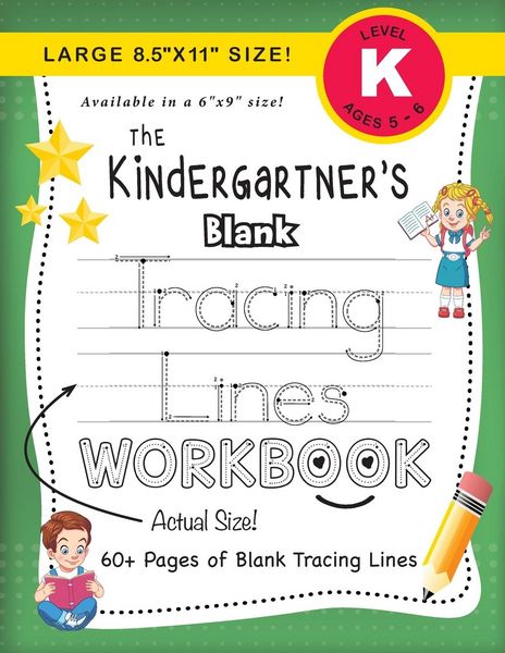 Produktbild: The Kindergartner's Blank Tracing Lines Workbook (Large 8.5"x11" Size!)