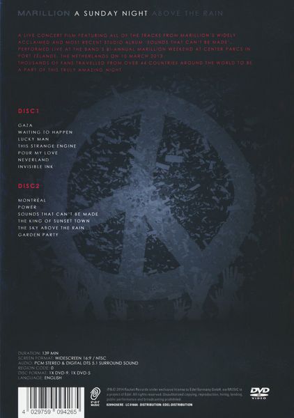 Produktbild: Marillion - A Sunday Night Above The Rain [2 DVDs]