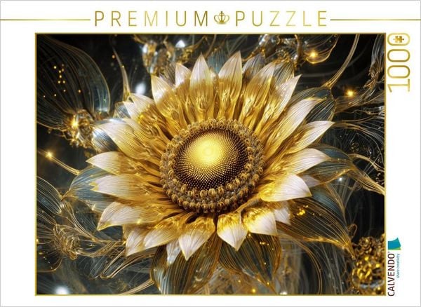 CALVENDO Puzzle Neon-Sonnenblumen | 1000 Teile Lege-Größe 64x48cm Foto-Puzzle für glückliche Stunden