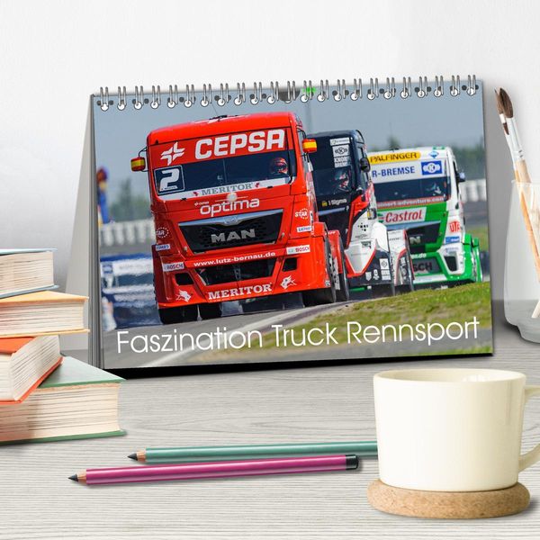 Produktbild: Faszination Truck Rennsport (Tischkalender 2026 DIN A5 quer), CALVENDO Monatskalender