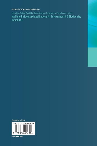 Produktbild: Multimedia Tools and Applications for Environmental & Biodiversity Informatics