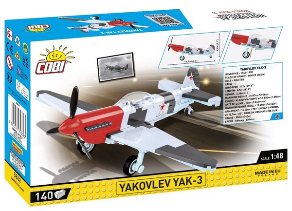 Produktbild: COBI Historical Collection 5862 - YAKOVLEV YAK-3, Easy Planes