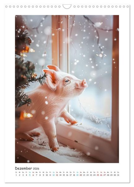 Produktbild: Schwein gehabt (Wandkalender 2026 DIN A3 hoch), CALVENDO Monatskalender