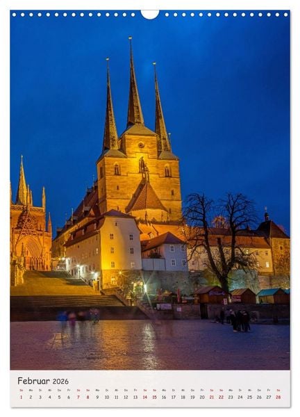 Produktbild: Erfurt - Zwischen Dom und Kr&auml;merbr&uuml;cke (Wandkalender 2026 DIN A3 hoch), CALVENDO Monatskalender