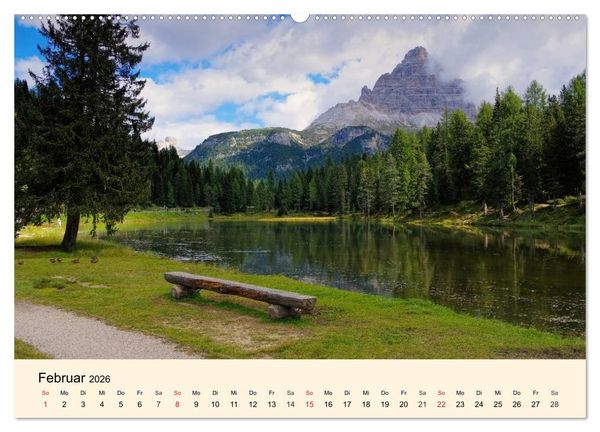 Produktbild: Sextner Dolomiten (hochwertiger Premium Wandkalender 2026 DIN A2 quer), Kunstdruck in Hochglanz