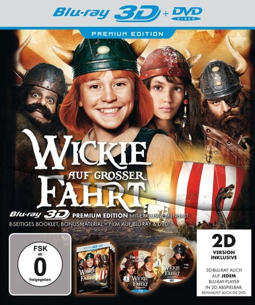 Wickie auf großer Fahrt in 3D - Premium Edition (+ DVD)