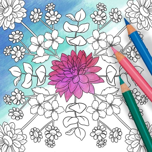 Produktbild: Colorful World - Zarte Blumengr&uuml;&szlig;e