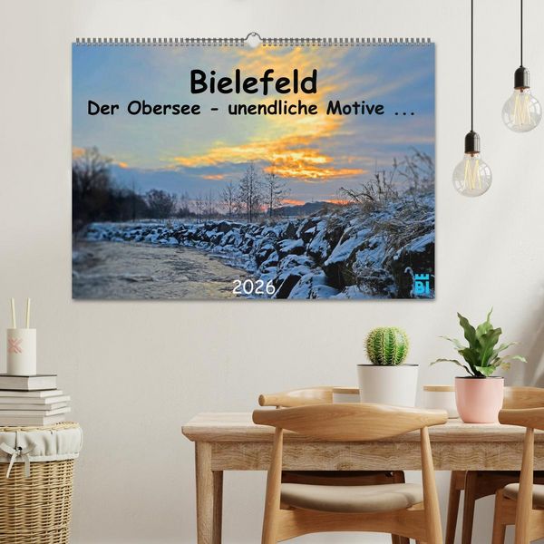 Produktbild: Bielefeld - Der Obersee - unendliche Motive... (Wandkalender 2026 DIN A2 quer), CALVENDO Monatskalender