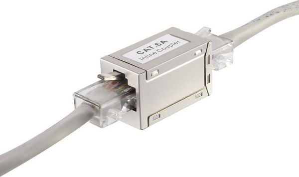 Produktbild: Renkforce RJ45 Netzwerk Adapter CAT 6a [1x RJ45-Buchse - 1x RJ45-Buchse] Wei&szlig;