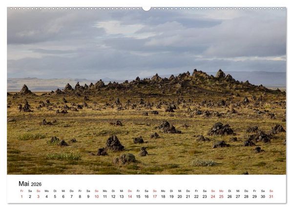 Produktbild: Island Natur pur (Wandkalender 2026 DIN A2 quer), CALVENDO Monatskalender