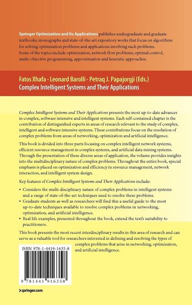 Produktbild: Complex Intelligent Systems and Their Applications