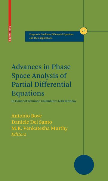 Produktbild: Advances in Phase Space Analysis of Partial Differential Equations