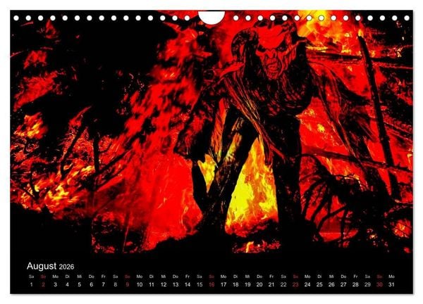 Produktbild: Perchten und Krampusse im Voralpenland (Wandkalender 2026 DIN A4 quer), CALVENDO Monatskalender