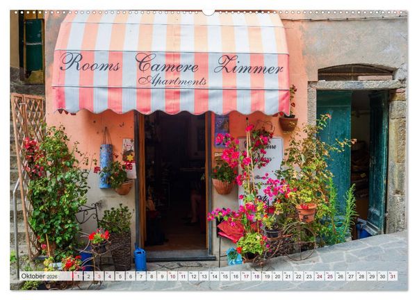Produktbild: Cinque Terre - F&uuml;nf malerische D&ouml;rfer an der ligurischen K&uuml;ste (Wandkalender 2026 DIN A2 quer), CALVENDO Monatskalender