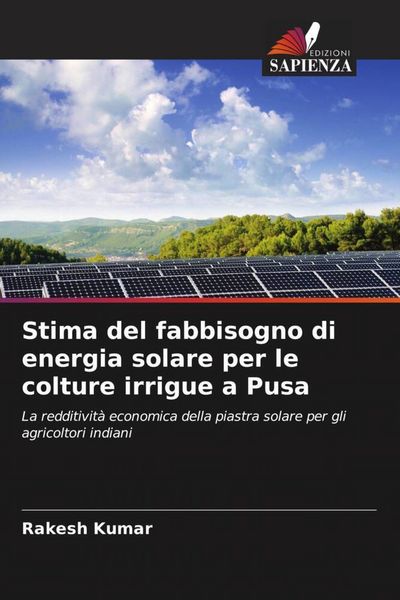Produktbild: Stima del fabbisogno di energia solare per le colture irrigue a Pusa