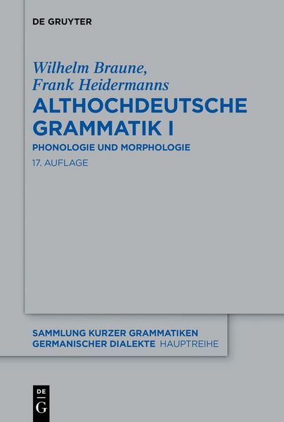 Produktbild: Althochdeutsche Grammatik I