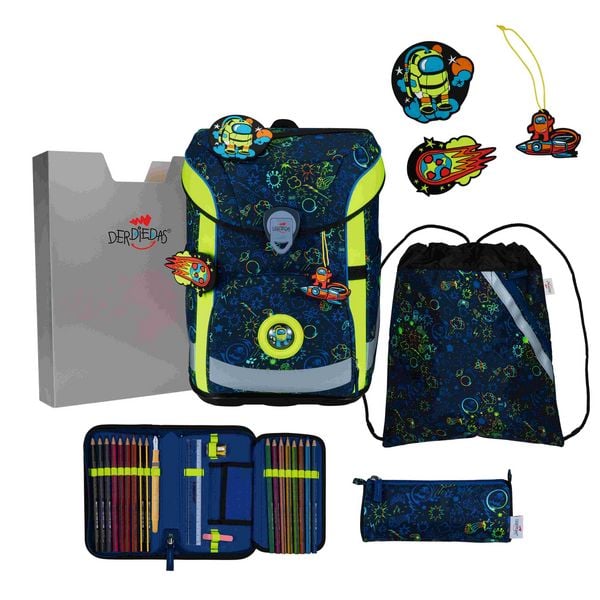 Produktbild: DerDieDas Schulranzen Set ErgoFlex Easy, Schulranzen Set, 5tlg, Neon Crazy