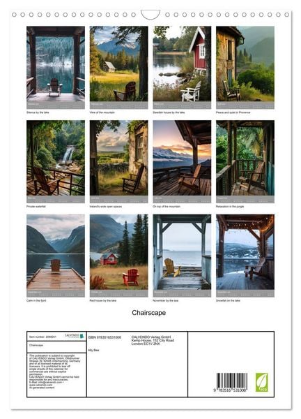 Produktbild: Chairscape (Wall Calendar 2026 DIN A3 portrait), CALVENDO 12 Month Wall Calendar
